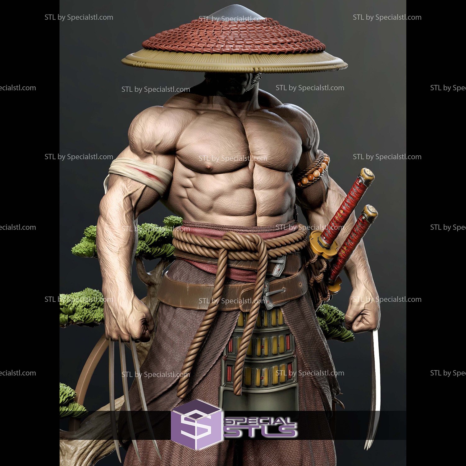 Wolverine Logan Samurai 3D Printing Models STL Model — view 7