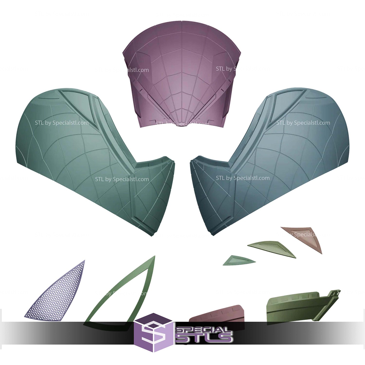 Cosplay STL Files Aaron Aikman Helmet 3D Model — view 5