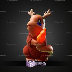 Basic Pokemon Collection Reindeer Charmander 3D STL Model