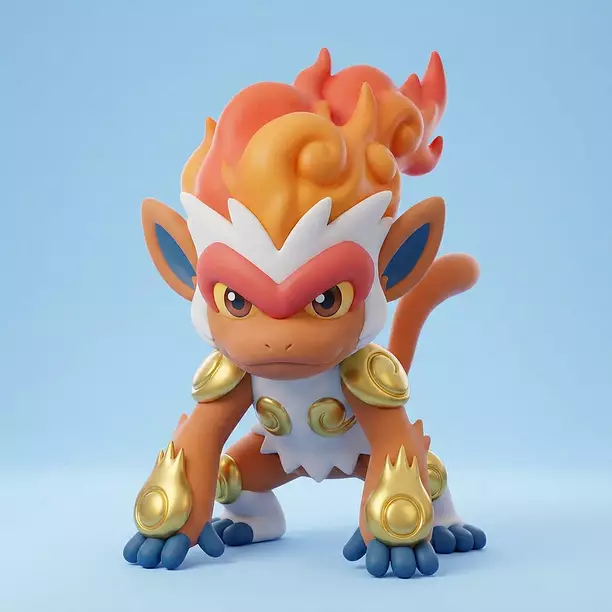 Infernape Chibi 3D Printable Model STL Model