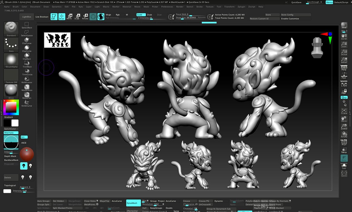 Infernape Chibi 3D Printable Model STL Model — view 3