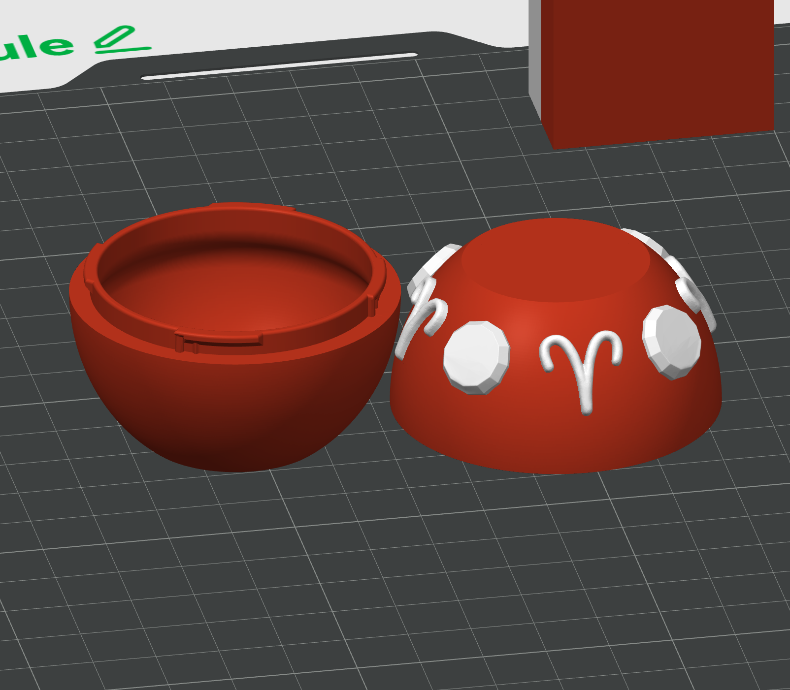 Aries Flexi Imp - Zodiac Imp Collection Part 2 - Keychain & Straw Buddy, No Supports 3D Print STL/3M 3MF Model — view 6