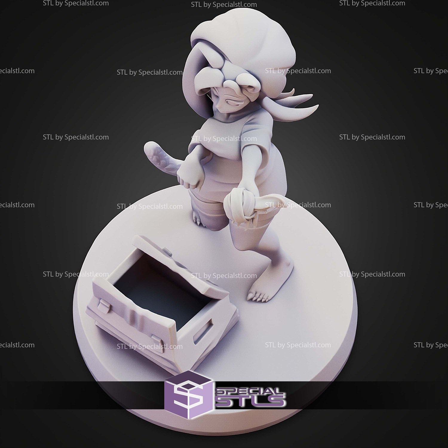 Pin Up Girl STL Collection Playful Alicia 3D Model — view 5