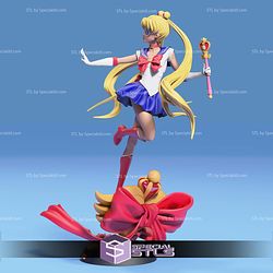 Sailor Moon Spiral Heart Moon Rod 3D Printer Files STL Model