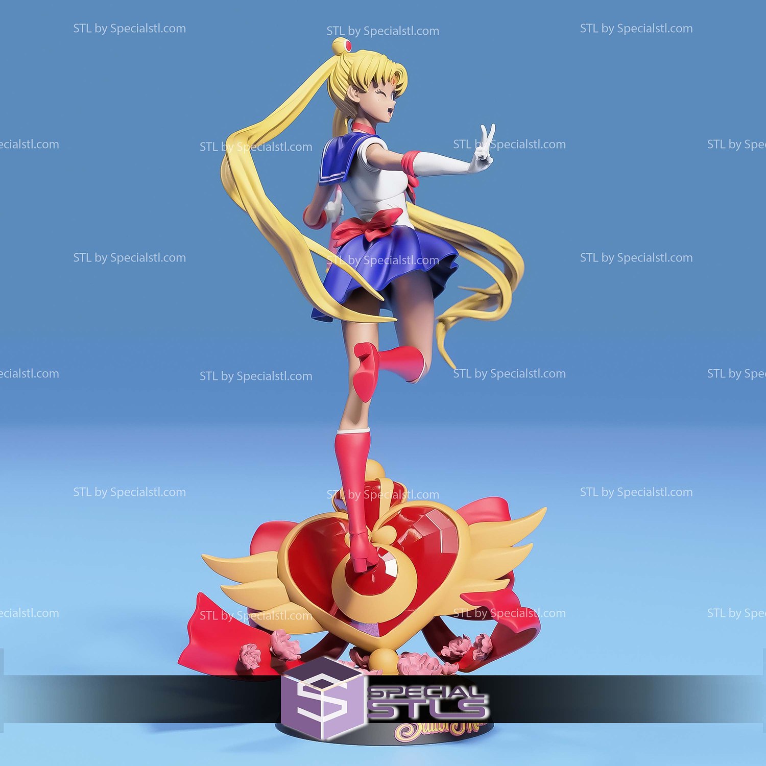 Sailor Moon Spiral Heart Moon Rod 3D Printer Files STL Model — view 5