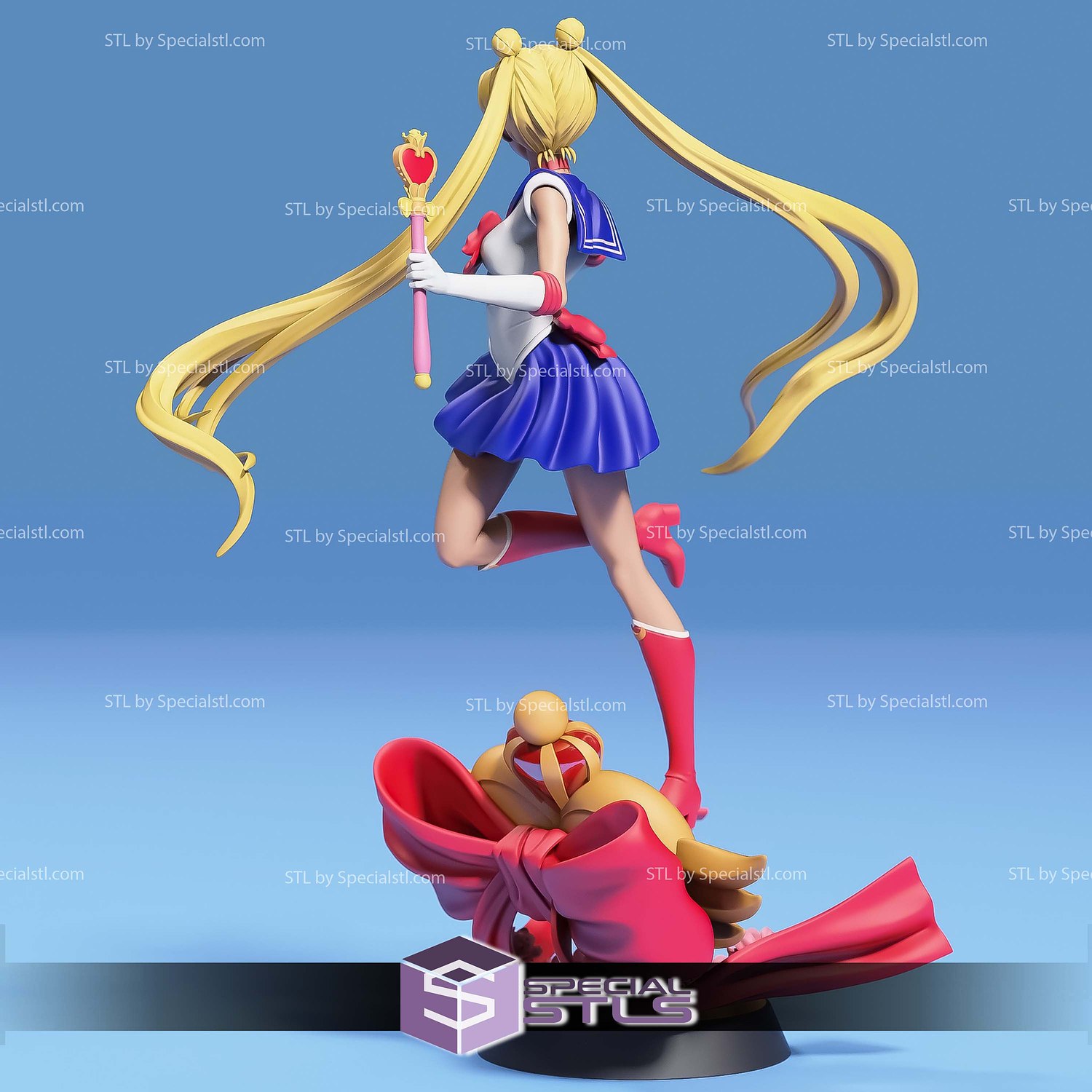 Sailor Moon Spiral Heart Moon Rod 3D Printer Files STL Model — view 7