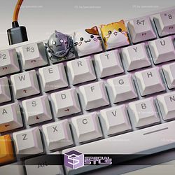 Alphonse Elric and Cats Keycap 3D Printer Files STL Model