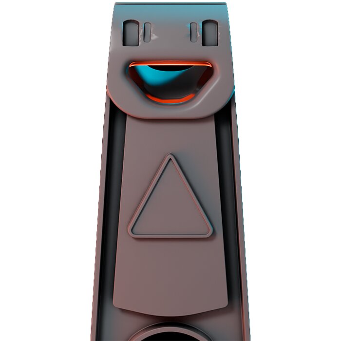Caution Wet Floor X - Board Game Miniature STL 3D Model — view 3