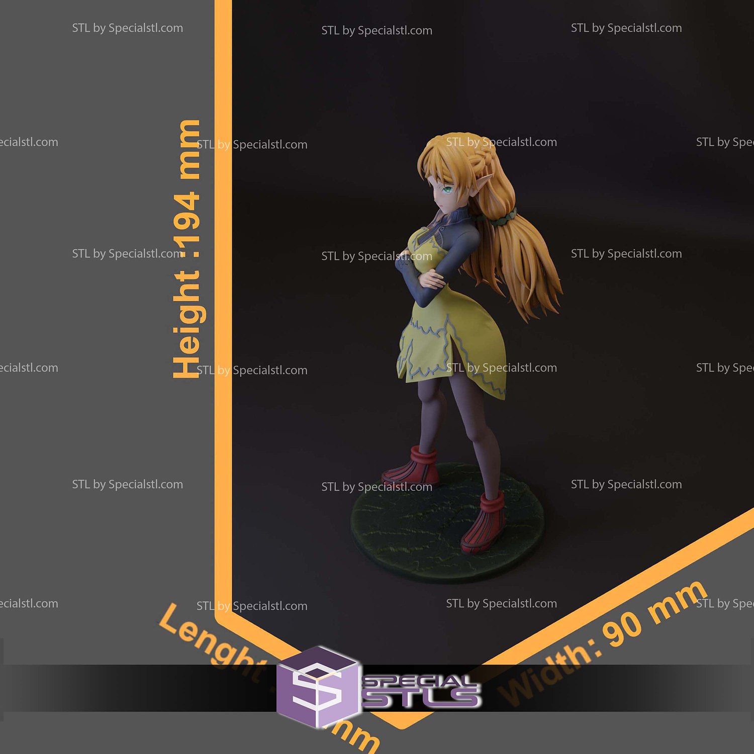 Tsundere Elf V2 Isekai Ojisan STL Files 3D Model — view 3