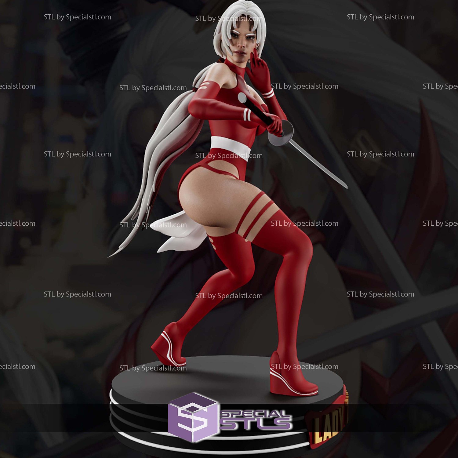 Lady Zannah Zealot Wildcats STL Files 3D Model — view 4