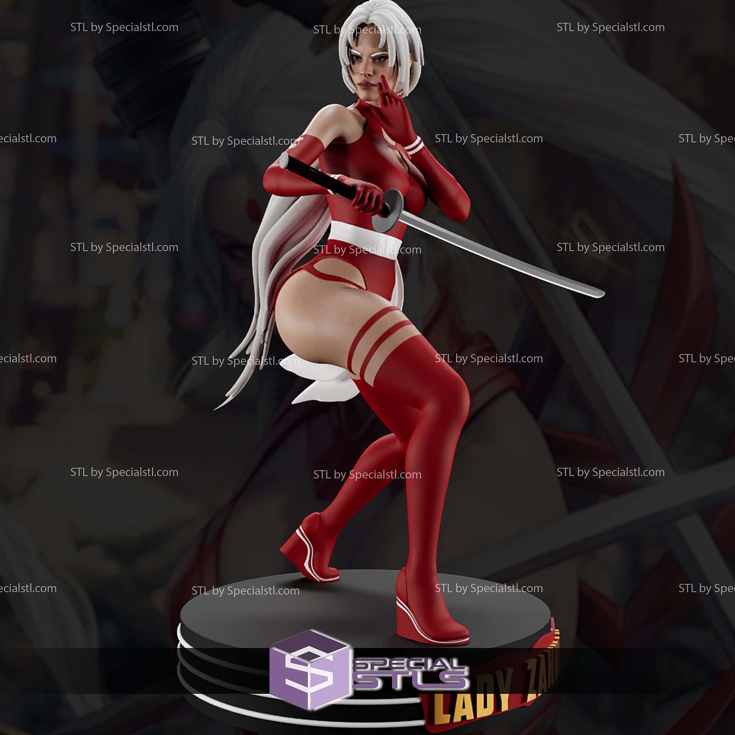 Lady Zannah Zealot Wildcats STL Files 3D Model — view 5