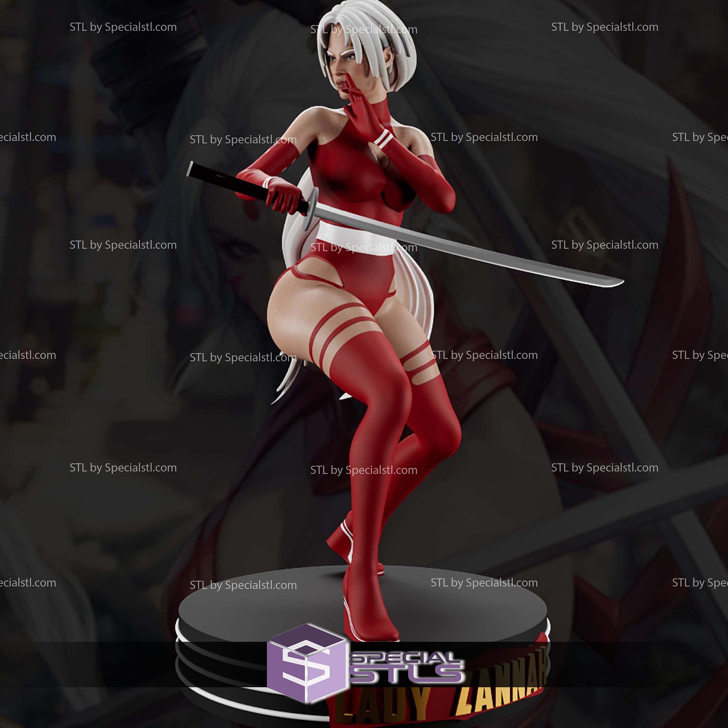 Lady Zannah Zealot Wildcats STL Files 3D Model — view 6