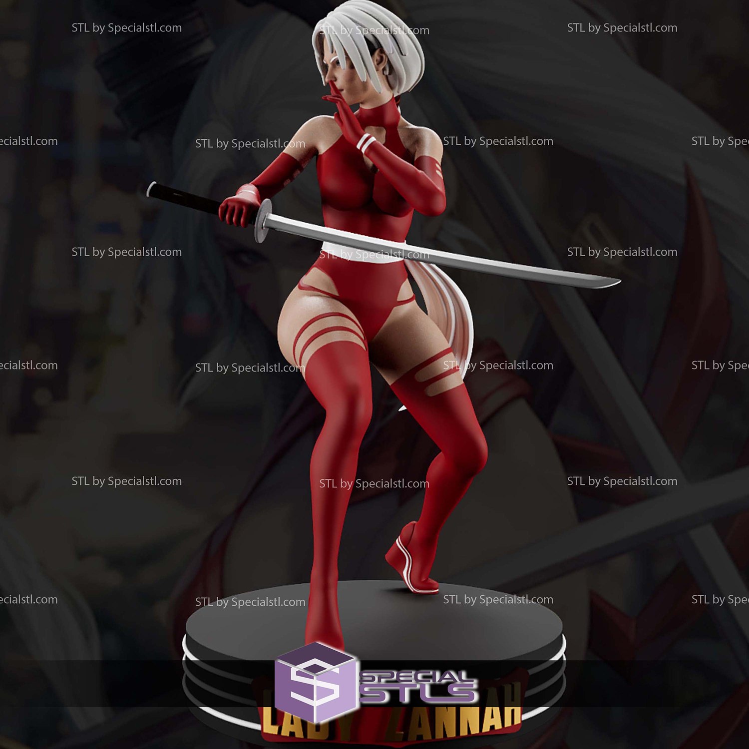 Lady Zannah Zealot Wildcats STL Files 3D Model — view 7