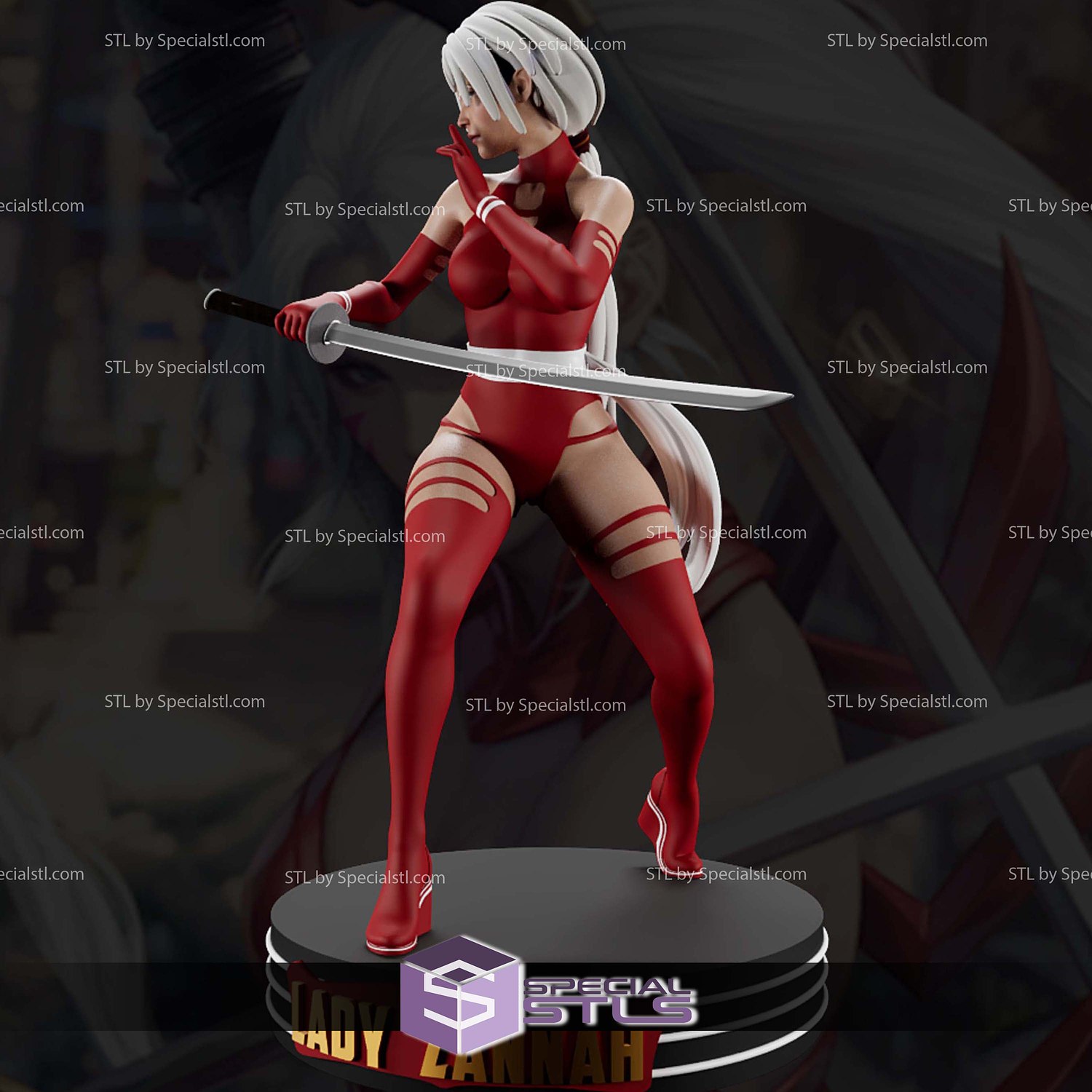 Lady Zannah Zealot Wildcats STL Files 3D Model — view 8