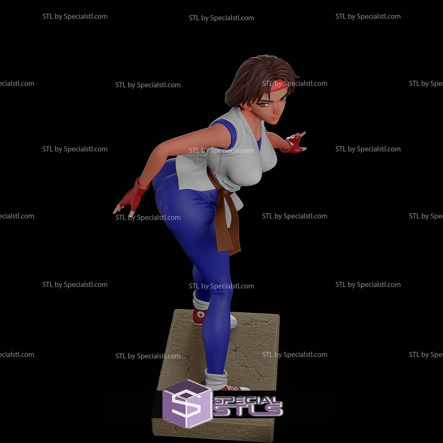 Yuri Sakazaki King of Fighter STL Files 3D Model — view 5
