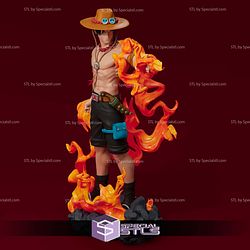 Portgas D Ace Fire Surround 3D Printer Files STL Model