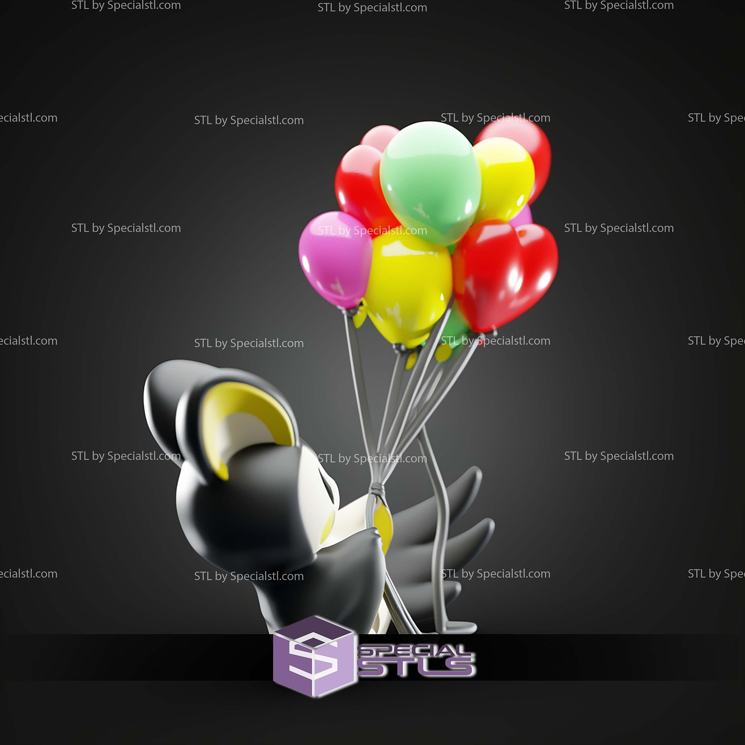 Basic Pokemon Collection - Banksy Emolga 3D STL Model — view 3