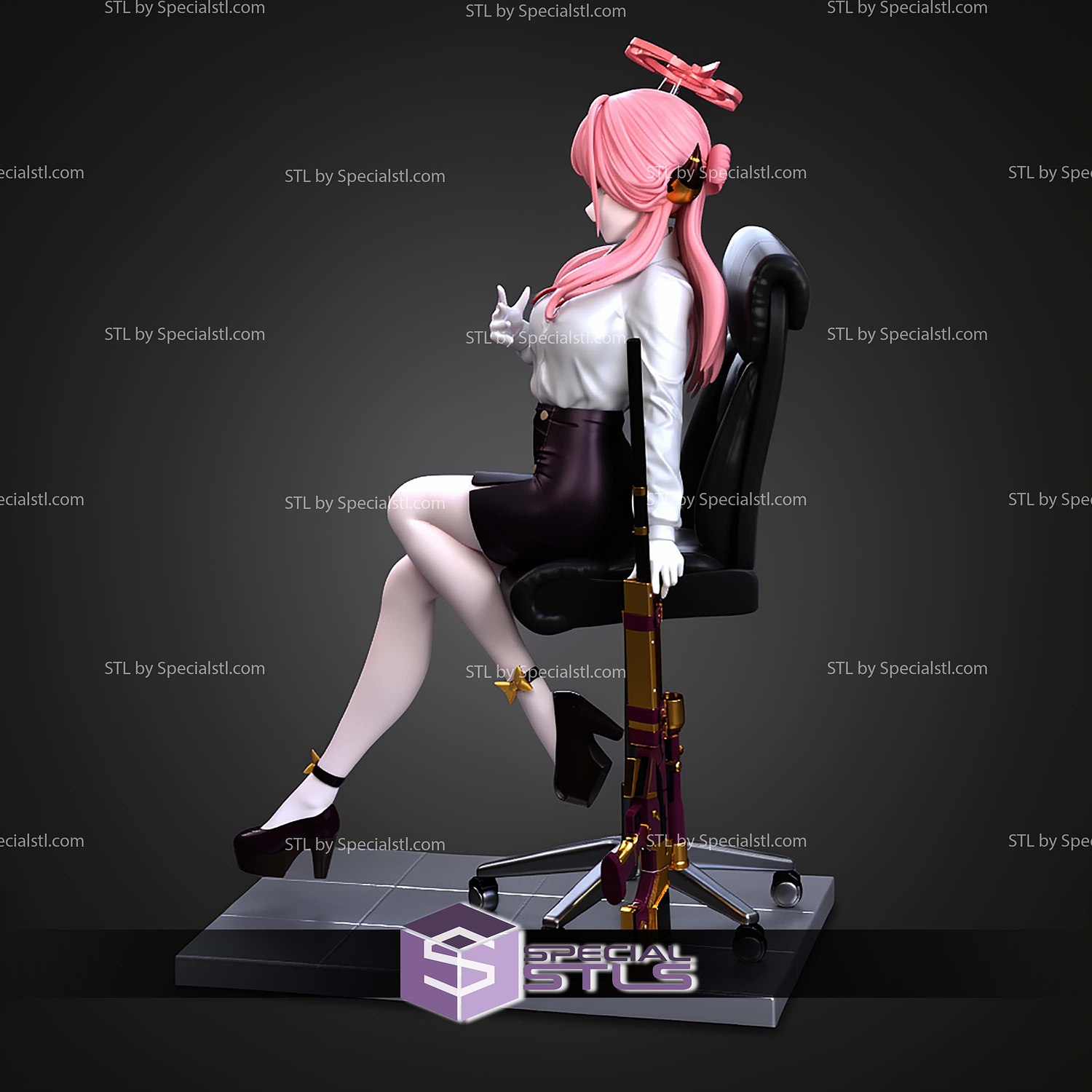 Rikuhachima Aru Blue Archive STL Files 3D Model — view 2