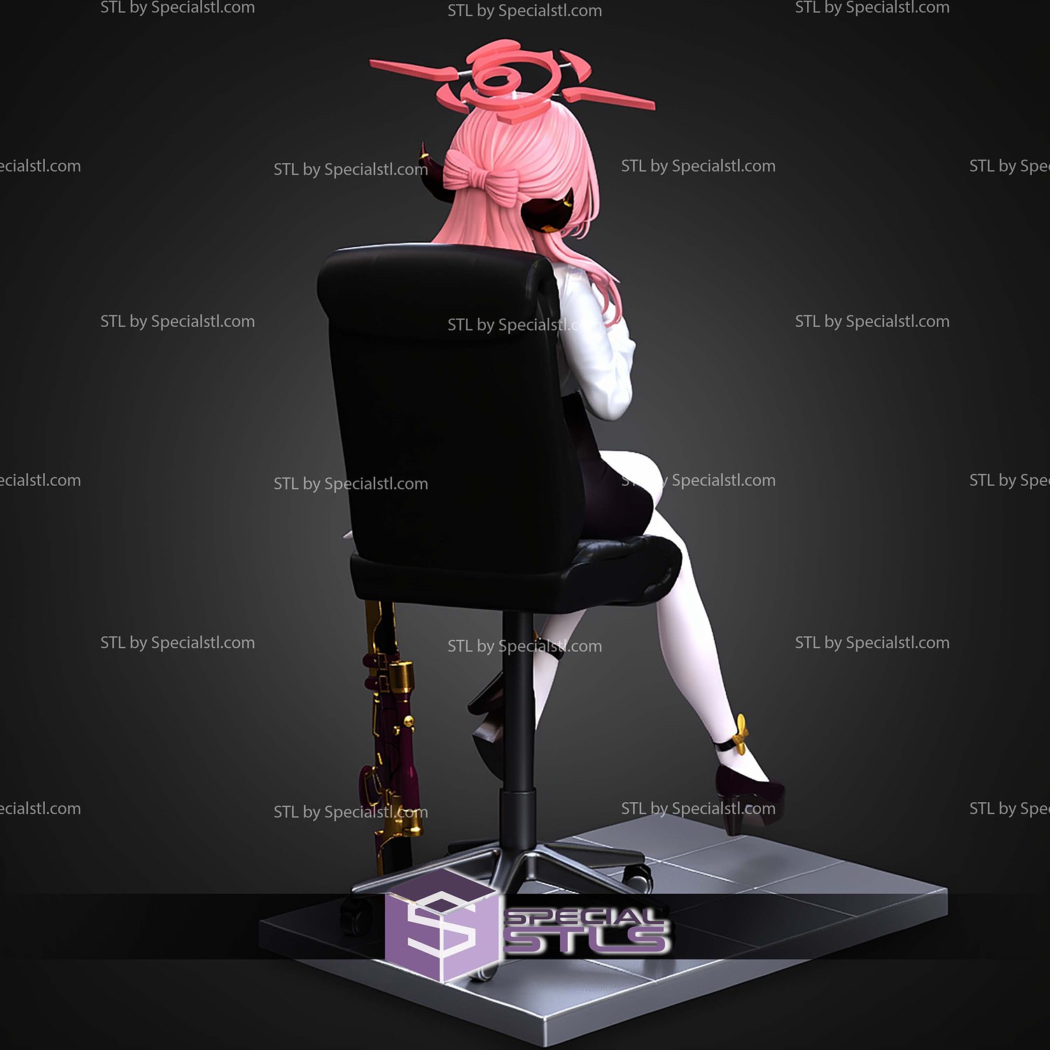 Rikuhachima Aru Blue Archive STL Files 3D Model — view 4