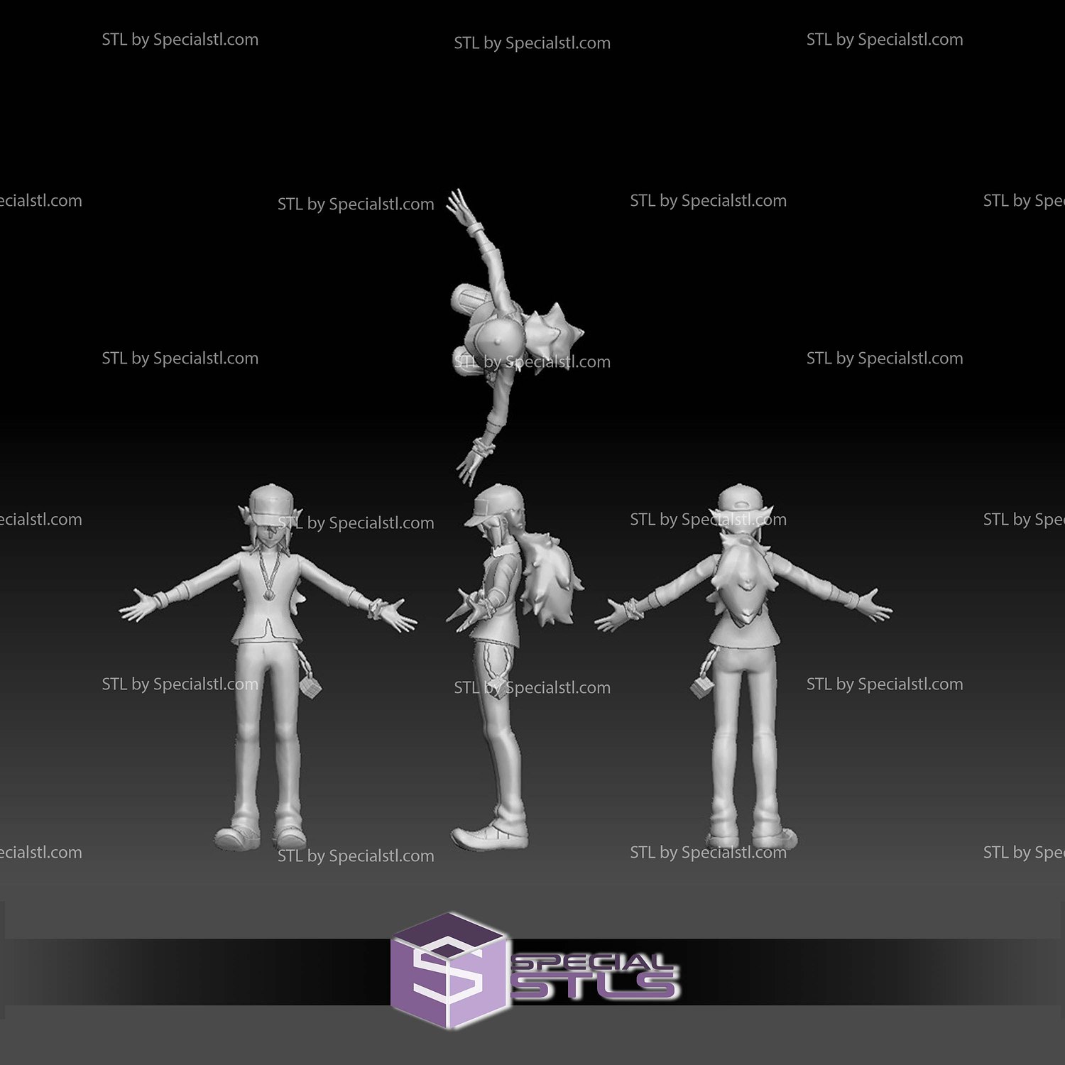 Pokemon STL Collection Unova Team Plasma N 3D Model — view 3