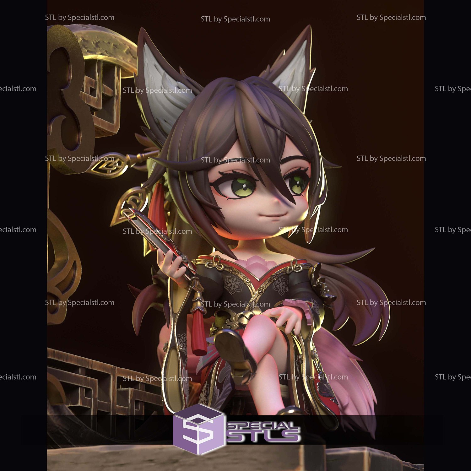 Tingyun Chibi Honkai Star Rail 3D Printer Files STL Model — view 6