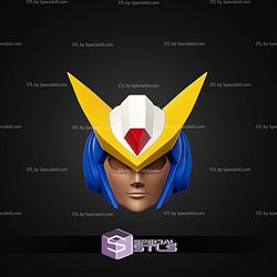 Cosplay STL Files Megaman X Glide Helmet 3D Model