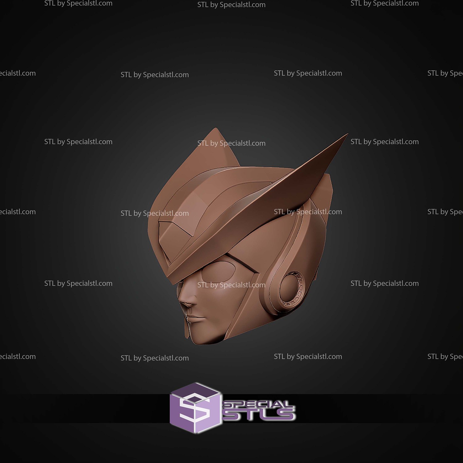 Cosplay STL Files Megaman X Glide Helmet 3D Model — view 3