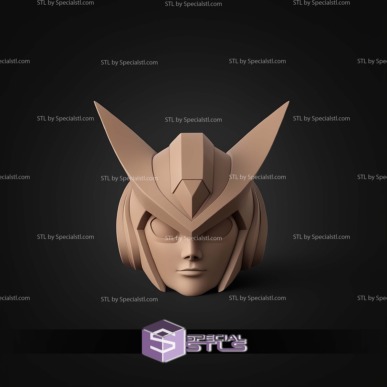 Cosplay STL Files Megaman X Glide Helmet 3D Model — view 6