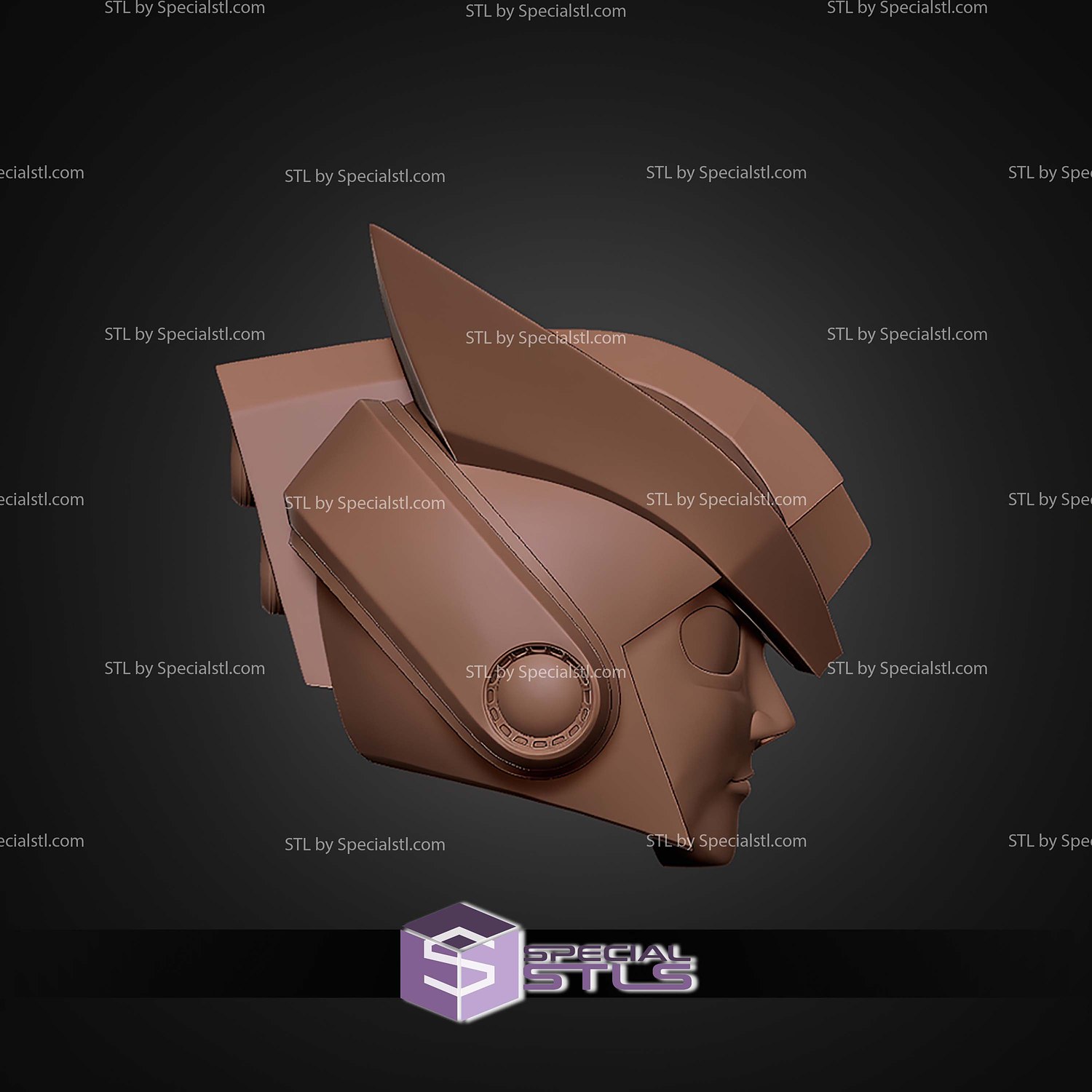 Cosplay STL Files Megaman X Glide Helmet 3D Model — view 7