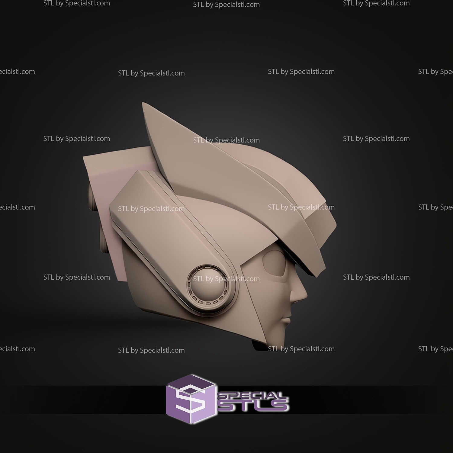 Cosplay STL Files Megaman X Glide Helmet 3D Model — view 8