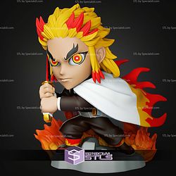 Chibi STL Collection Rengoku Fire 3D Model