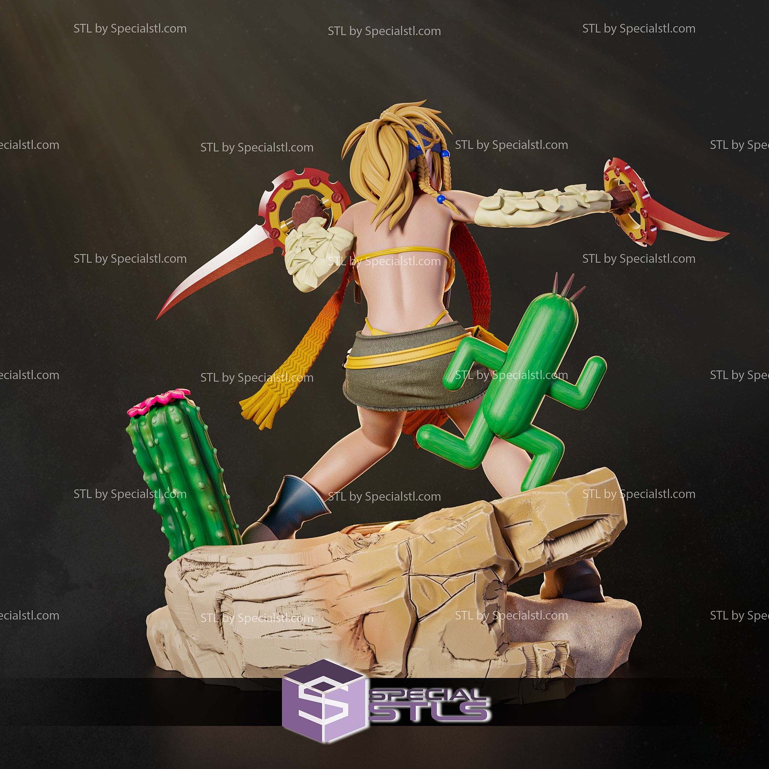 Rikku Final Fantasy STL Files 3D Model — view 3