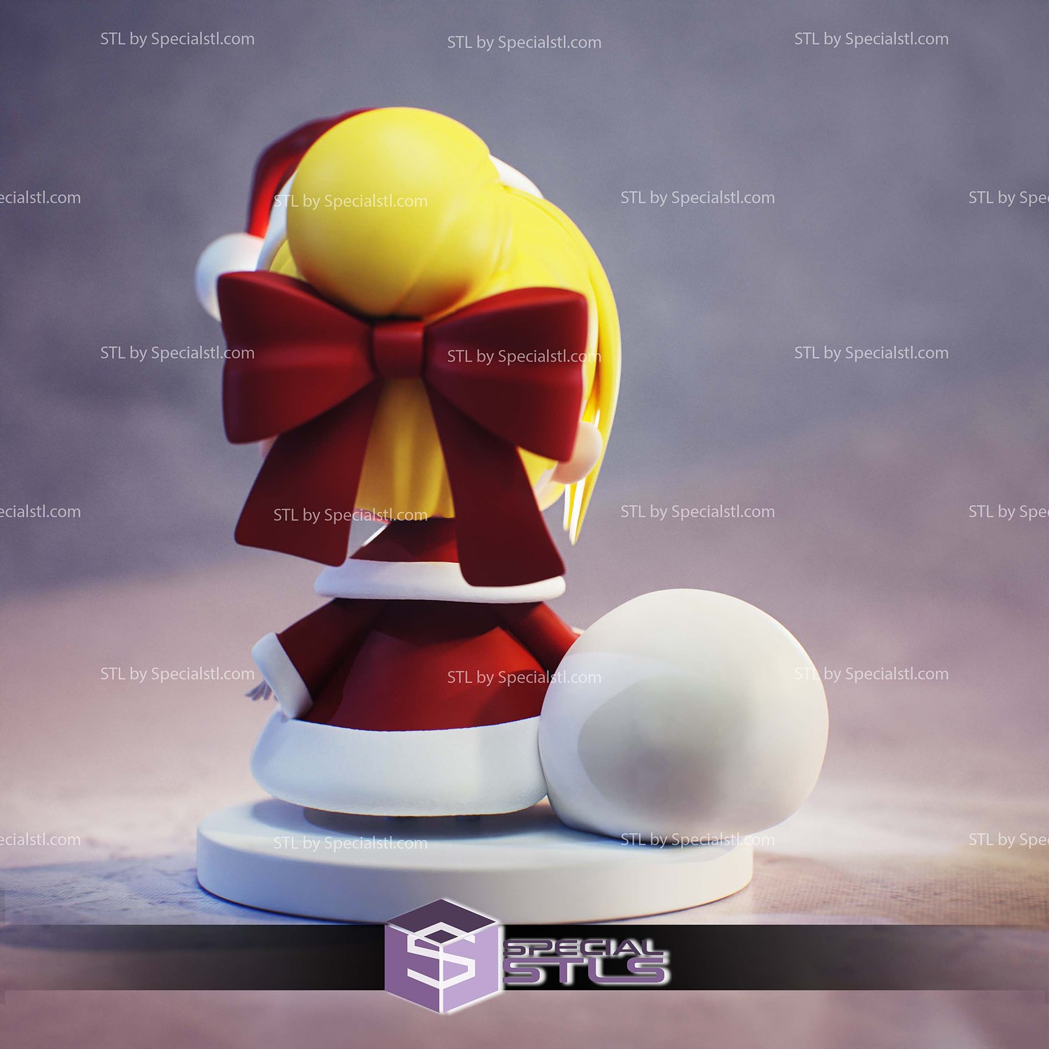 Nero Claudius Chibi Chirstmas Sculptures 3D Printing STL Model — view 3