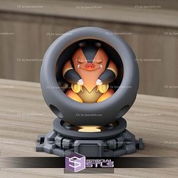 Super Basic Pokemon STL Pignite Healing Machine 3D Model