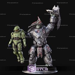 Brute Chieftain and Master Chief STL Files 3D Model
