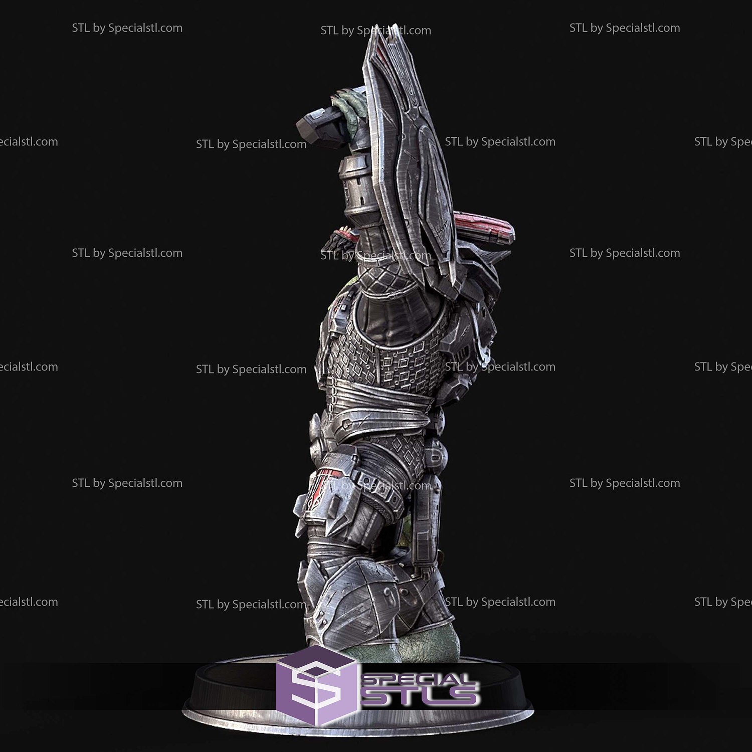 Brute Chieftain and Master Chief STL Files 3D Model — view 4