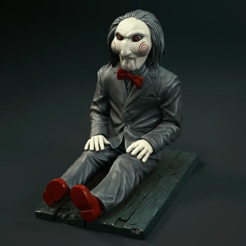 Billy the Puppet Sitting Pose 3D Printer Files | Assembly STL Model