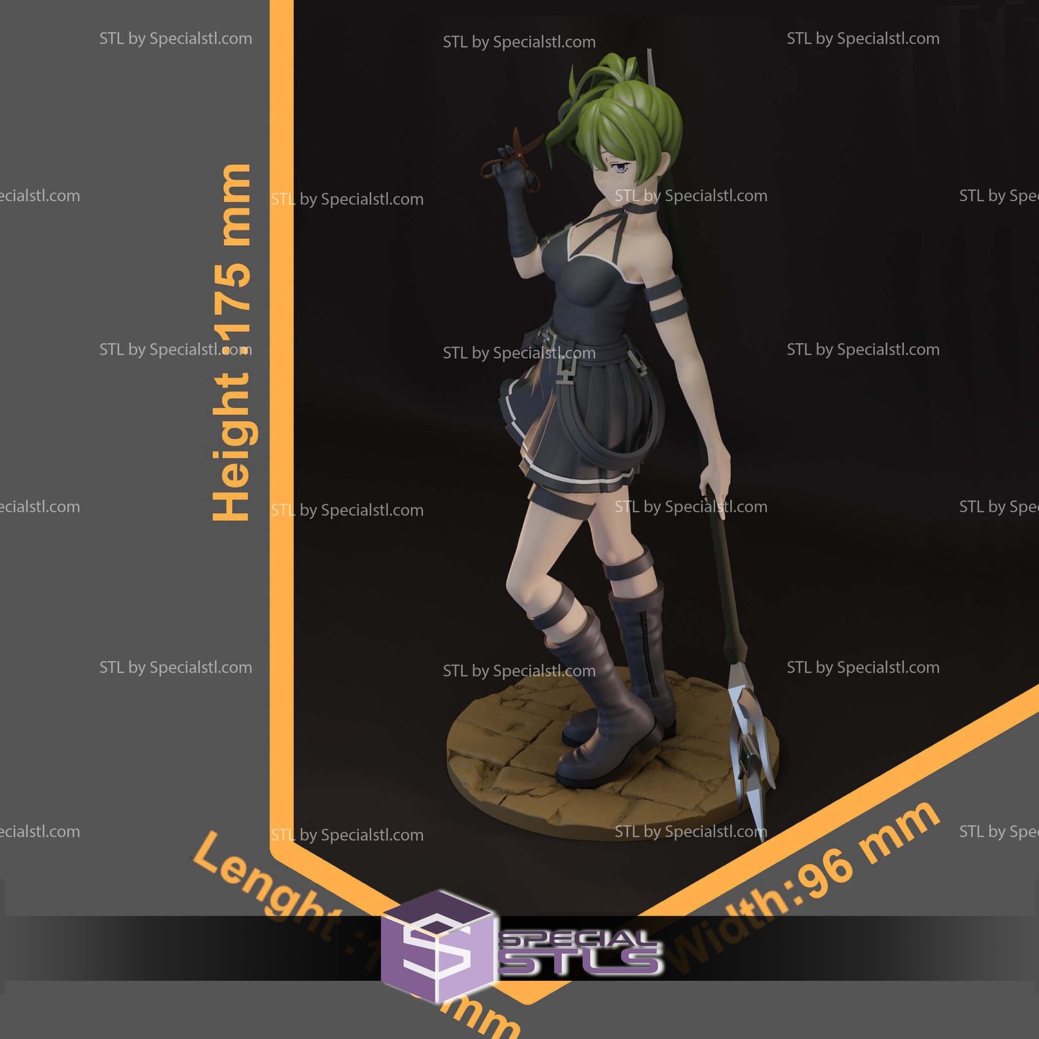 Ubel and Scissor Sculptures 3D Printing STL Model — view 4