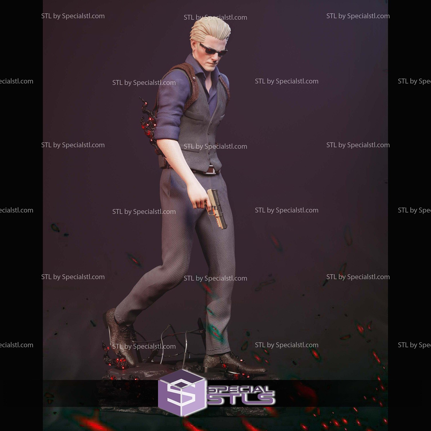 Albert Wesker Residual Evil 4 STL Files 3D Model — view 2