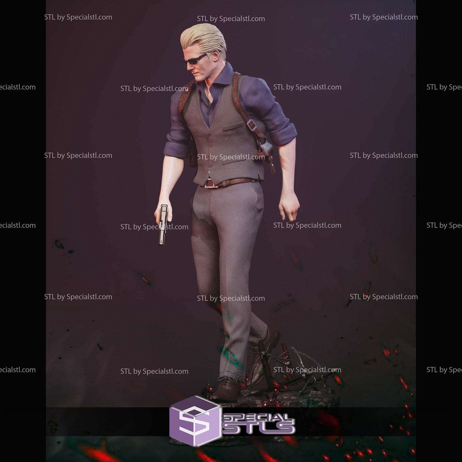 Albert Wesker Residual Evil 4 STL Files 3D Model — view 3