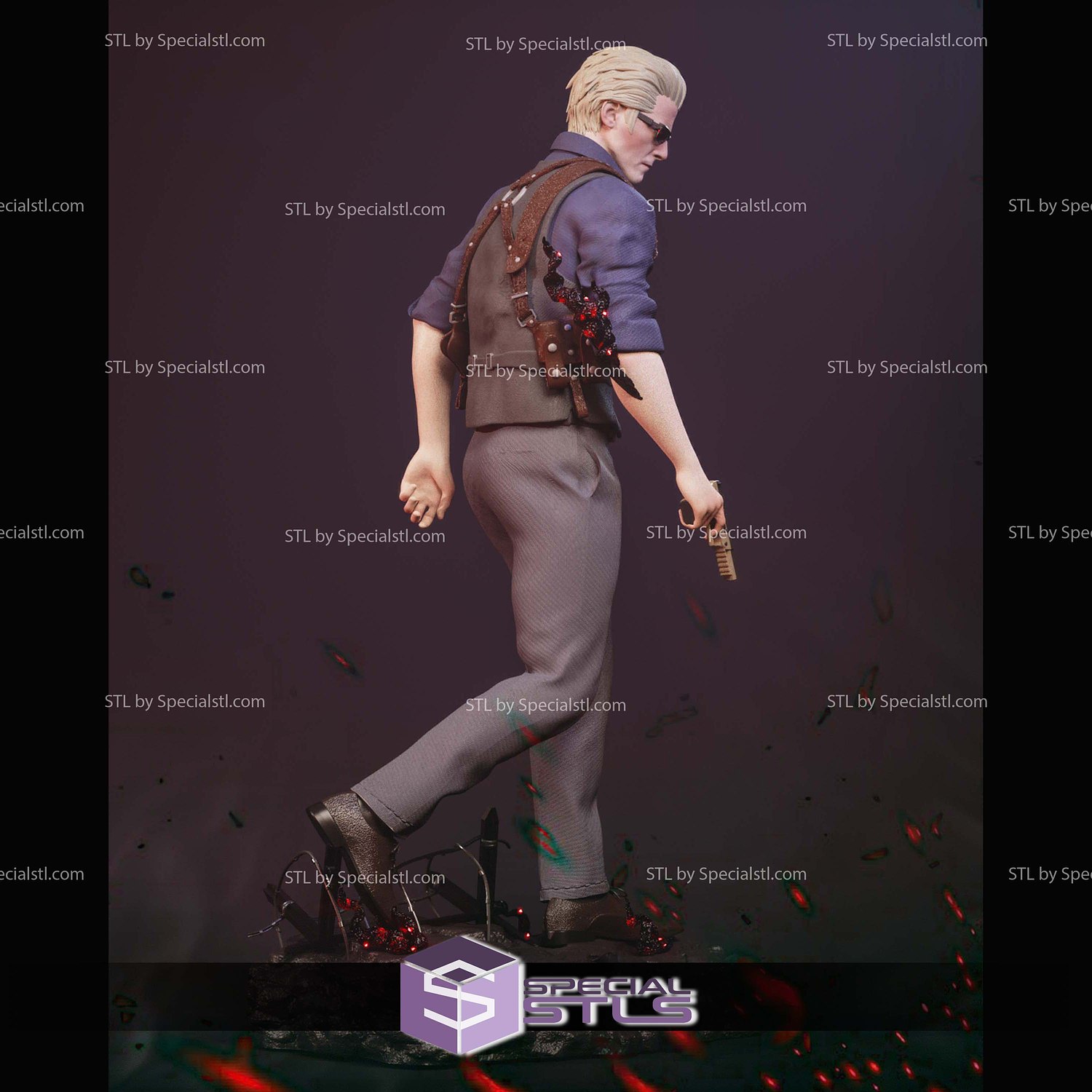 Albert Wesker Residual Evil 4 STL Files 3D Model — view 4