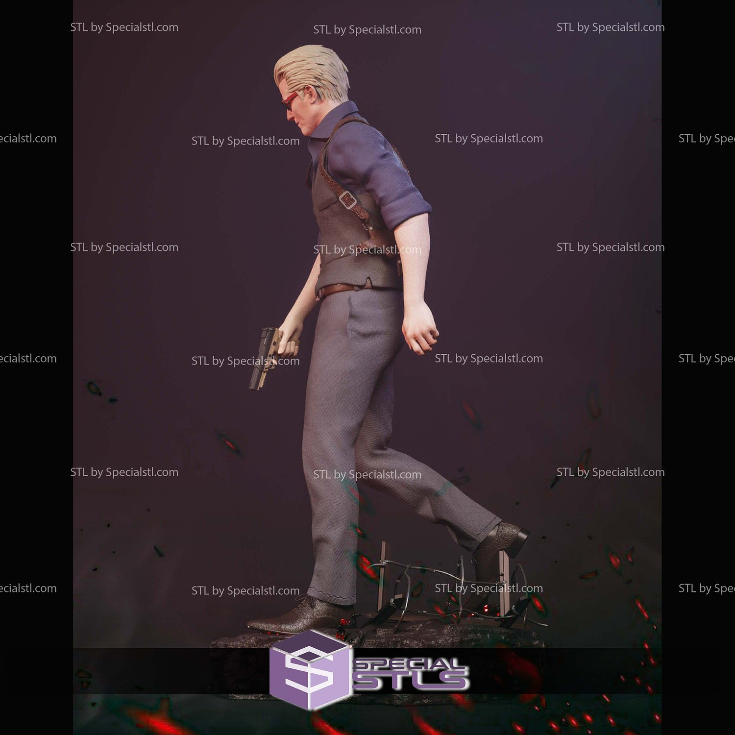 Albert Wesker Residual Evil 4 STL Files 3D Model — view 6