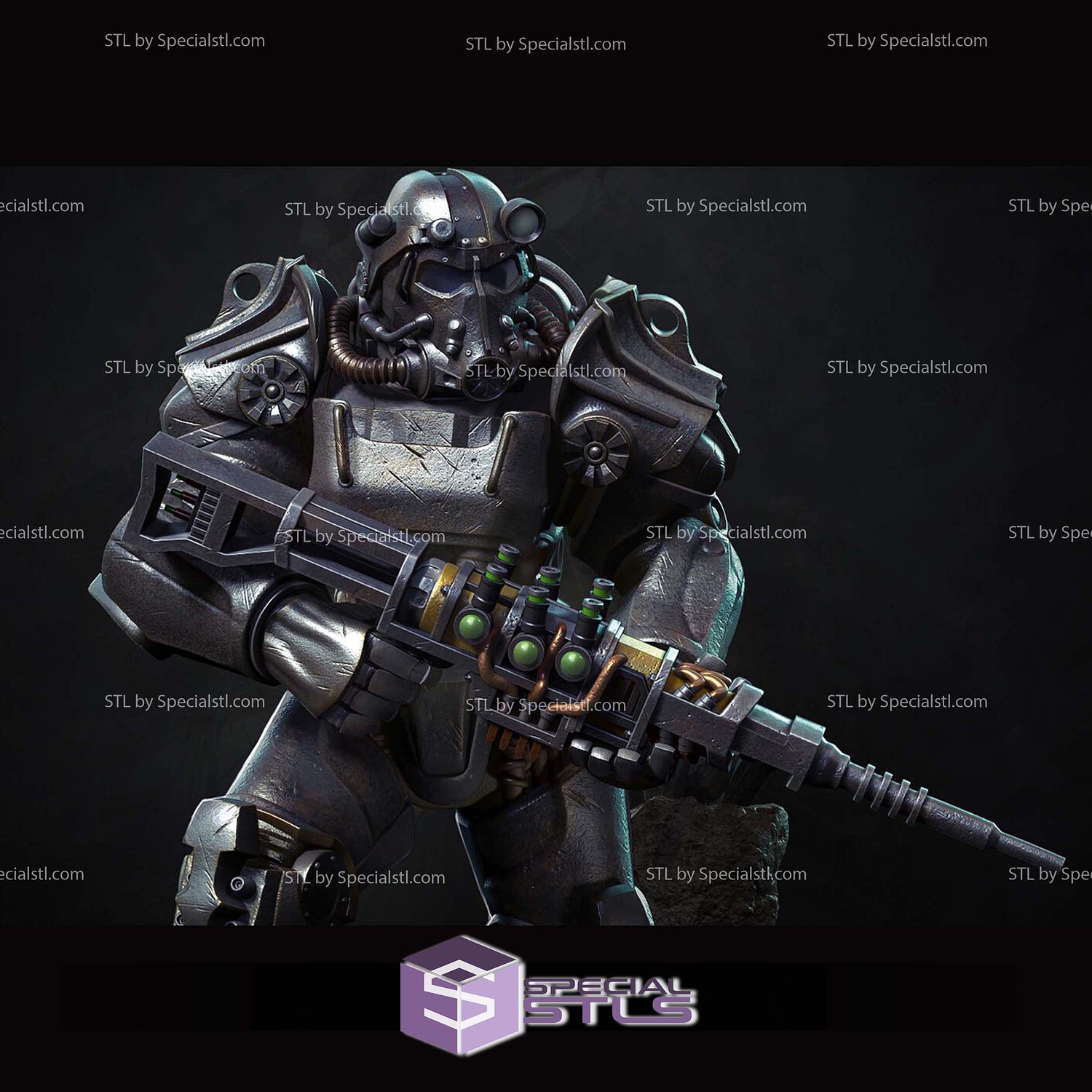 T-60 Power Armor Fallout 4 STL Files 3D Model — view 2