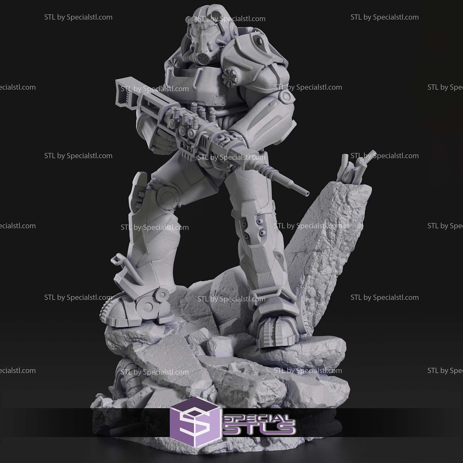 T-60 Power Armor Fallout 4 STL Files 3D Model — view 3