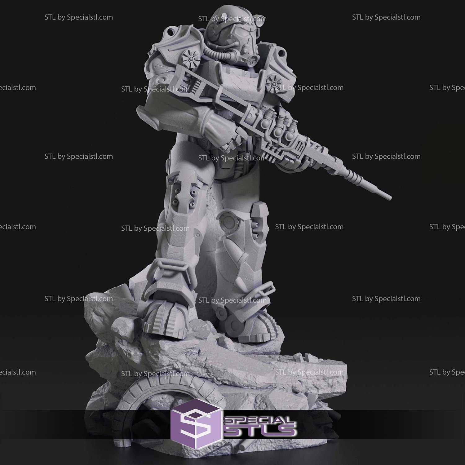T-60 Power Armor Fallout 4 STL Files 3D Model — view 5