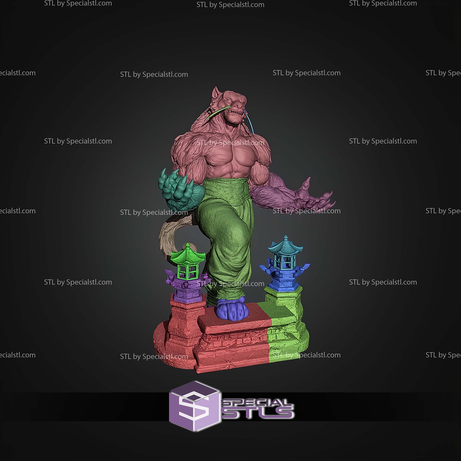 Tai Lung Detail Version STL Files 3D Model — view 5