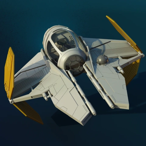 Eta-2 Actis Interceptor 3D Printing Model | Assembly + Action STL Model