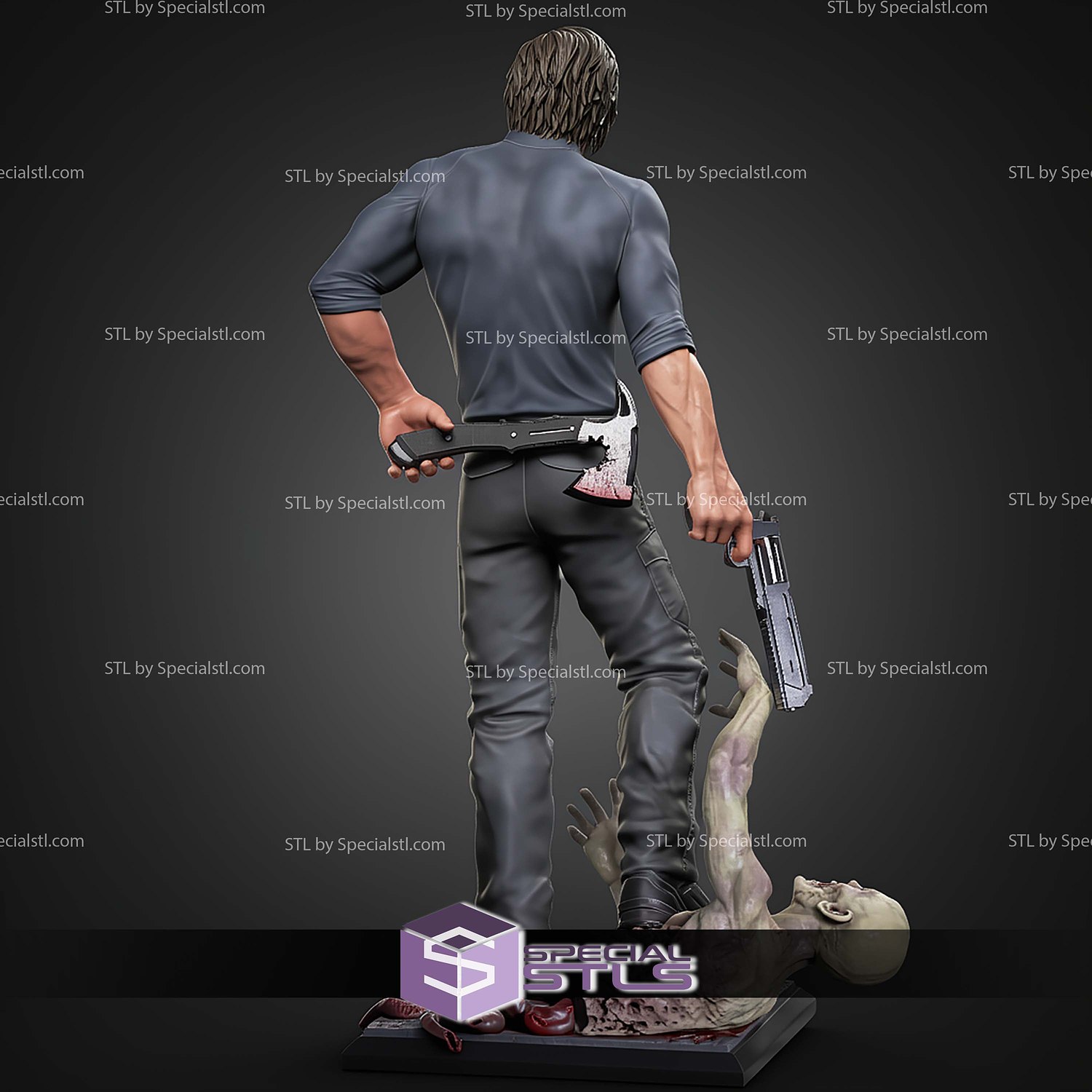Leon Resident Evil Requiem 307mm STL Files 3D Model — view 4