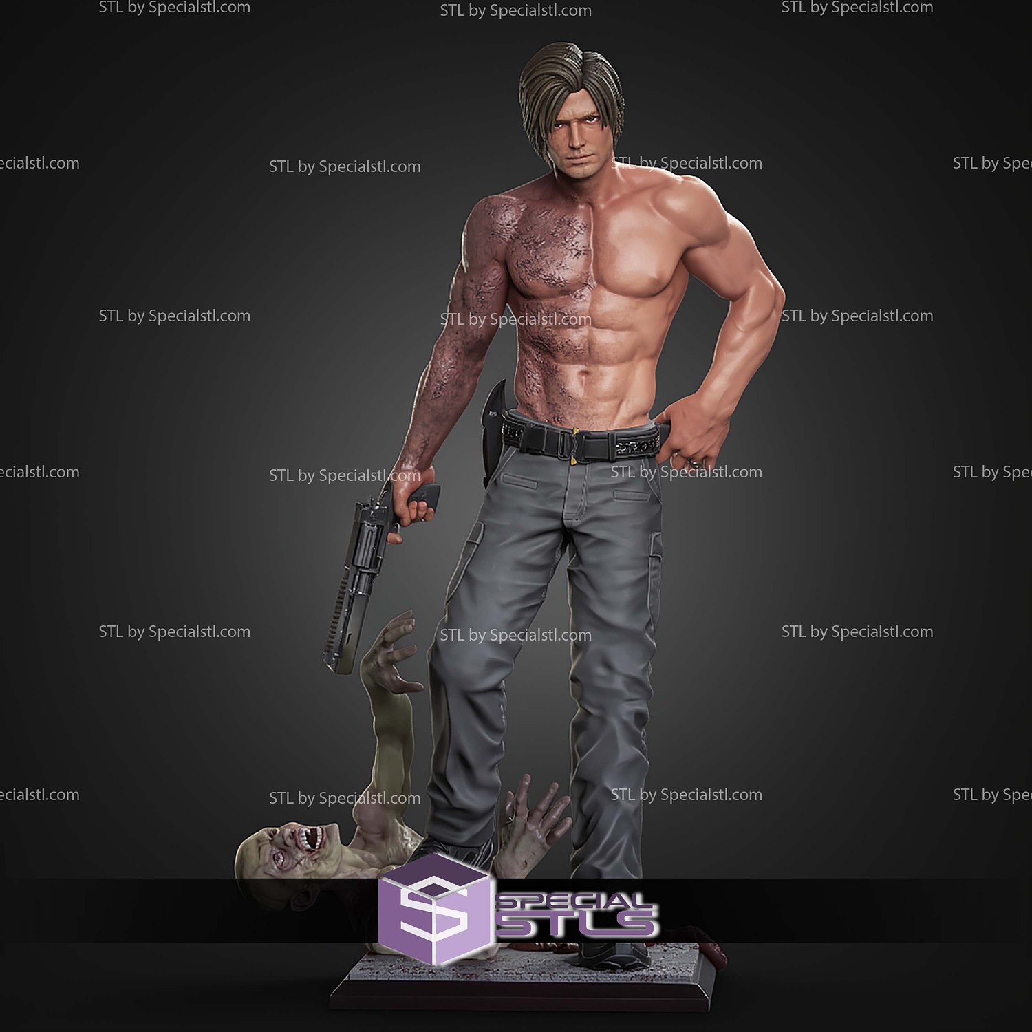 Leon Resident Evil Requiem 307mm STL Files 3D Model — view 6