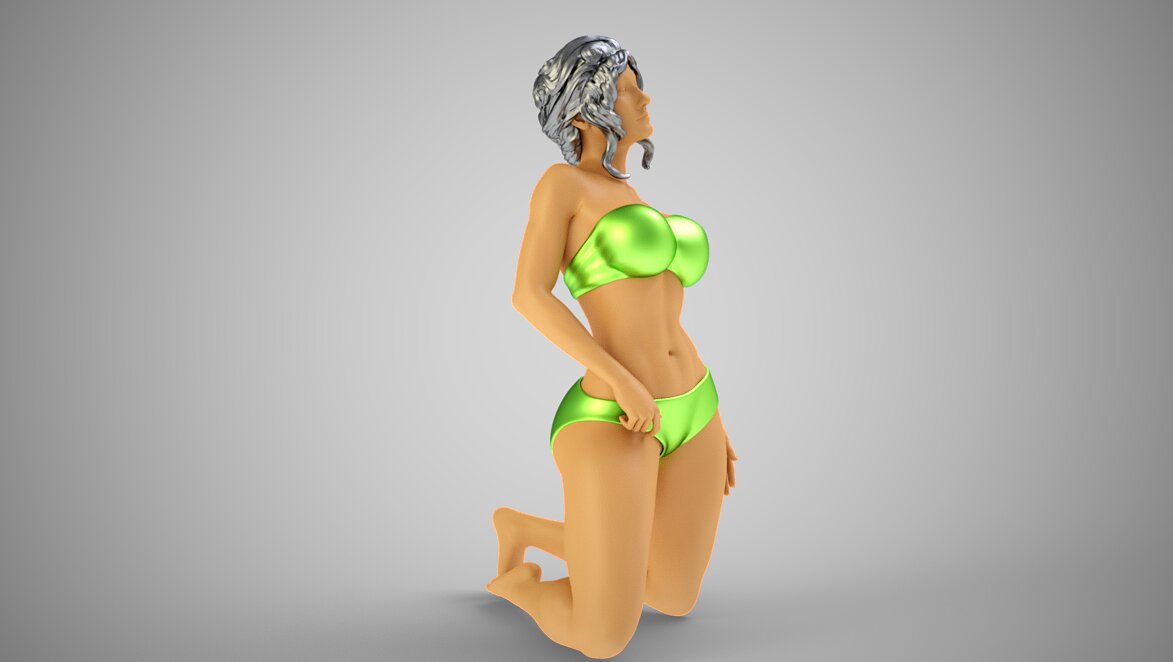 Fashion Pose 7 3D STL Model — view 2